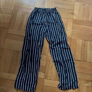 Brandy Melville Black and White Striped Pants